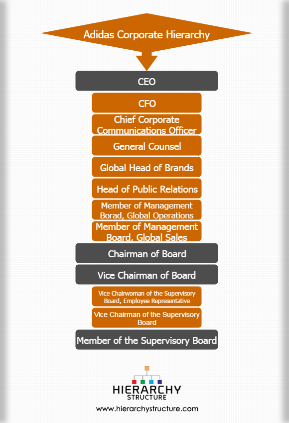 Lidiar con Premedicación Cielo Adidas Corporate Hierarchy | Adidas corporate structure